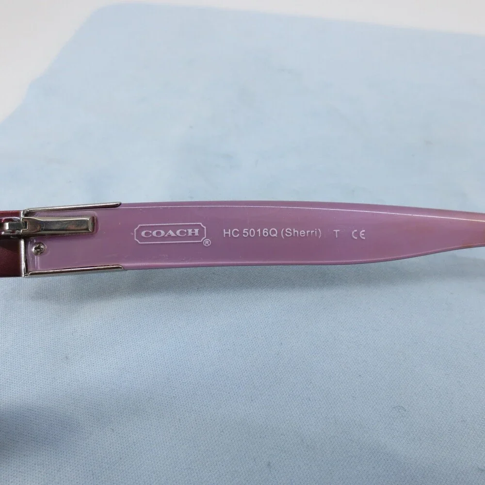 Coach HC 5016Q Sherri Eyeglasses Satin Purple Rectangular Frames 51-18-135 9070 - Picture 7 of 8
